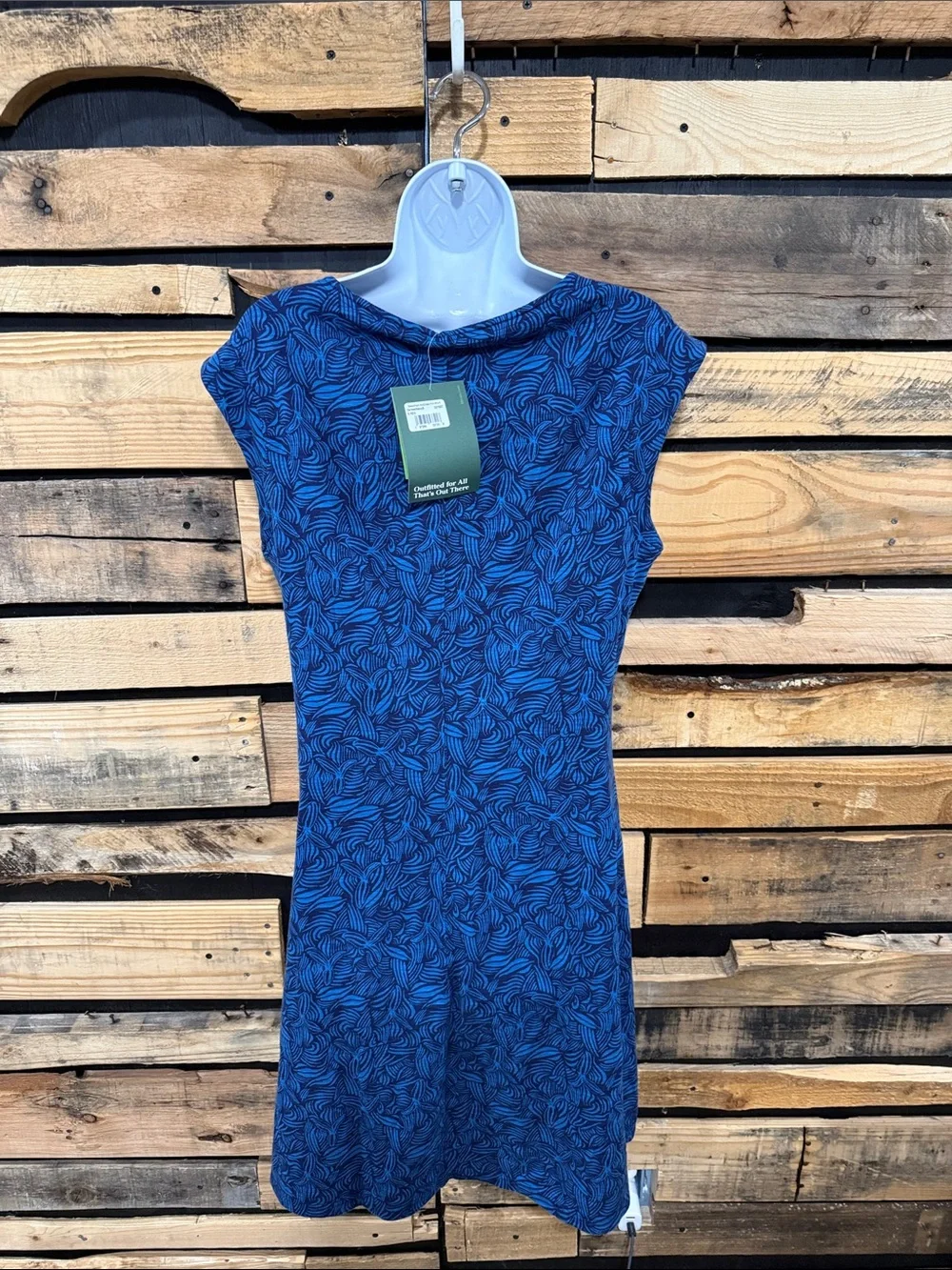 L.L. Bean Women's Beech Point Dress In Darkest Navy Botanical Size Small NWT